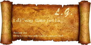 Lévay Gabriella névjegykártya