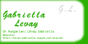 gabriella levay business card